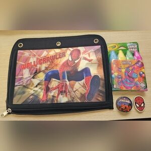 Spider-Man Wall Crawler Pencil Case with Chalk Set, Pencil Sharpener And Eraser